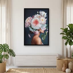 Quadro Decorativo Flor No Rosto
