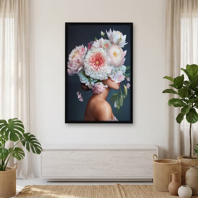 Quadro Decorativo Flor No Rosto