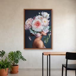 Quadro Decorativo Flor No Rosto